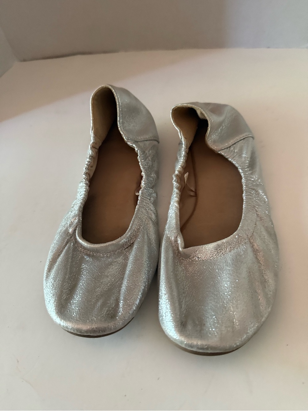 WFL Metallic Silver Ballet Flats Women’s 7.5